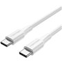Cabo USB 2.0 Tipo-C 3A Vention TRCWF, USB Tipo-C Macho - USB Tipo-C Macho, Até 60W, 480Mbps, 1m, Branco
