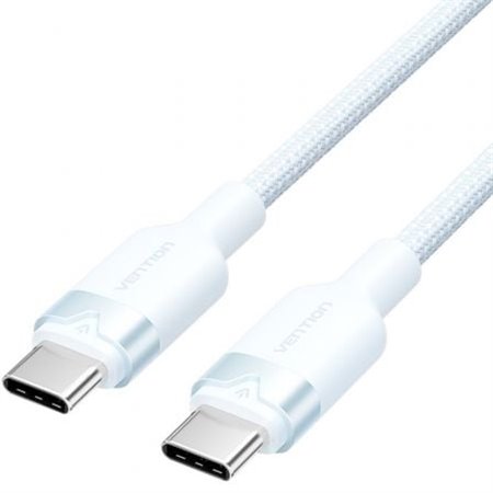 Cabo USB 2.0 Tipo-C 3A Vention TRDSH, USB Tipo-C Macho - USB Tipo-C Macho, Até 60W, 480Mbps, 2m, Azul