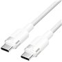 Cabo USB 2.0 Tipo-C 3A Vention TRDWF, USB Tipo-C Macho - USB Tipo-C Macho, Até 60W, 480Mbps, 1m, Branco