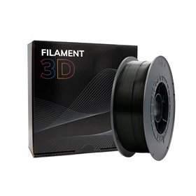 Filamento 3D PLA, Diâmetro 1.75mm, Bobina 1kg, Preto - Compatível