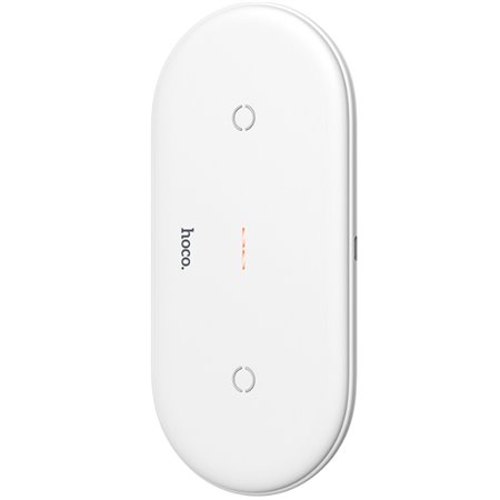 Carregador Wireless, 2 em 1, Hoco CW23 – Branco