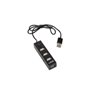 HUB USB 2.0 Maipo HU100 com 4 Portas e Interruptor - Preto - uGo