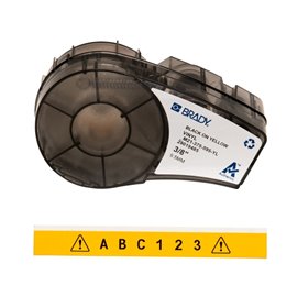 Brady M21-375-595-YL Fita de Etiquetas Original Vinil Texto Preto sobre Fundo Amarelo Largura 9.53mm x 6,40m