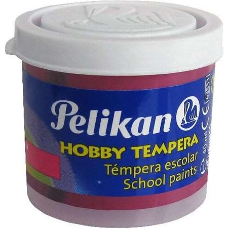 Tinta têmpera escolar Pelikan, frasco de 40ml - Fácil de usar - Ideal para atividades escolares - Cor magenta