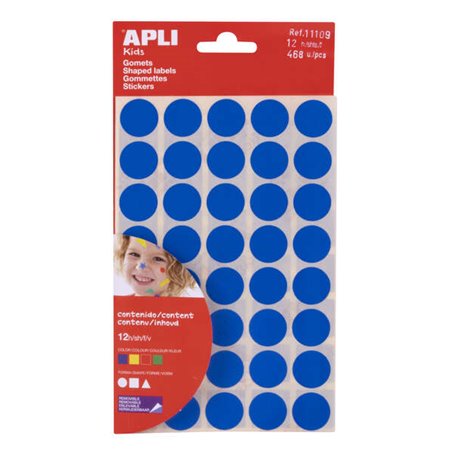 Pacote com 468 adesivos de formas geométricas Apli - Adesivo permanente - Sem solventes - Ideal para pré-escolas - Papéis ECF - 