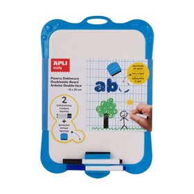 Quadro branco rígido Apli com apagador e marcadores - Tamanho 180 x 280 mm