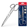 Tesoura Erichkrause Ferro Metal 18cm - Fabricada em aço de alta qualidade - Lâminas espessas - Cor prateada