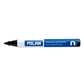 Marcador permanente Milan - Ponta redonda de 4 mm - Tinta à base de álcool - Preto