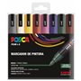 Conjunto de 8 Marcadores de Tinta Posca PC-5M - Ponta de 1,8 a 2,5 mm - Tinta à base de água - Resistente à luz - Não permanente