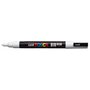 Marcador de tinta Posca PC-3M - Ponta cônica de poliéster de 0,9 a 1,3 mm - Tinta à base de água - Resistente à luz - Branco