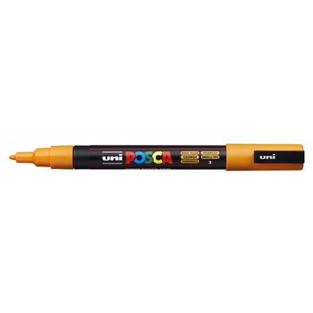 Marcador de tinta Posca PC-3M - Ponta cônica de poliéster de 0,9 a 1,3 mm - Tinta à base de água - Resistente à luz - Não perman
