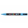 Marcador de tinta Posca PC-3M - Ponta cônica de poliéster de 0,9 a 1,3 mm - Tinta à base de água - Resistente à luz - Azul claro