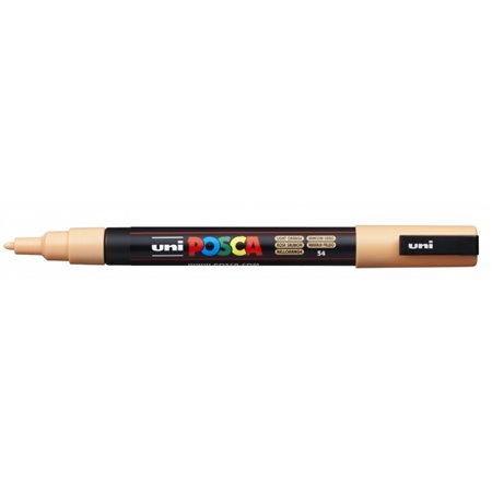 Marcador de tinta Posca PC-3M - Ponta cônica de poliéster de 0,9 a 1,3 mm - Tinta à base de água - Resistente à luz - Laranja cl