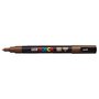 Marcador de tinta Posca PC-3M - Ponta cônica de poliéster 0,9-1,3 mm - Tinta à base de água - Resistente à luz - Cor marrom