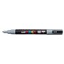 Marcador de tinta Posca PC-3M - Ponta cônica de poliéster de 0,9 a 1,3 mm - Tinta à base de água - Resistente à luz - Cinza
