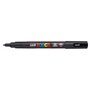Marcador de tinta Posca PC-3M - Ponta cônica de poliéster de 0,9 a 1,3 mm - Tinta à base de água - Resistente à luz - Preto