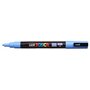 Marcador de tinta Posca PC-3M - Ponta cônica de 0,9 a 1,3 mm - Tinta à base de água - Resistente à luz - Não permanente - Azul c