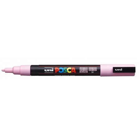 Marcador de tinta Posca PC-3M - Ponta cônica de poliéster de 0,9 a 1,3 mm - Tinta à base de água - Resistente à luz - Não perman