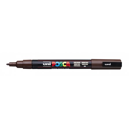 Marcador de tinta Posca PC-3M - Ponta cônica de poliéster de 0,9 a 1,3 mm - Tinta à base de água - Resistente à luz - Marrom esc