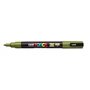 Marcador de tinta Posca PC-3M - Ponta cônica de poliéster 0,9-1,3 mm - Tinta à base de água - Resistente à luz - Cor verde cáqui