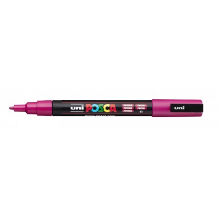 Marcador de tinta Posca PC-3M - Ponta cônica de poliéster de 0,9 a 1,3 mm - Tinta à base de água - Não permanente - Resistente à