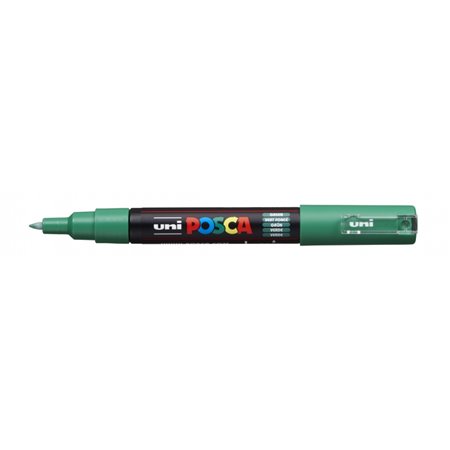 Marcador Posca PC-1M - Ponta cônica de 0,7 mm - Tinta à base de água - Resistente à luz - Verde
