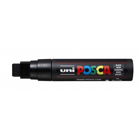 Marcador de tinta Posca PC-17K - Ponta chanfrada de poliéster de 15 mm - Traço extra largo - Tinta à base de água - Resistente à