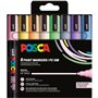 Conjunto de 8 Marcadores de Tinta Posca PC-5M/8C - Ponta de 1,8 a 2,5 mm - Tinta à base de água - Resistente à luz - Não permane