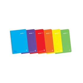 Caderno espiral Enri Plus, formato fólio, liso - 80 folhas, 90 g/m² - Capa plástica - Cores sortidas