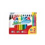 Conjunto Carioca Jumbo com 12 marcadores + 2 grátis - Ponta de 6 mm - Super laváveis - Cores sortidas