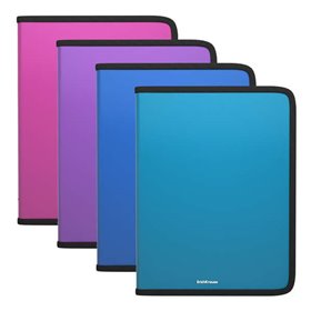 Pastas com zíper Erichkrause Matt Vivid - A4+ - Cores sortidas
