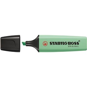 Marcador fluorescente Stabilo Boss 70 Pastel - Espessura da linha de 2 a 5 mm - Recarregável - Tinta à base de água - Verde ment