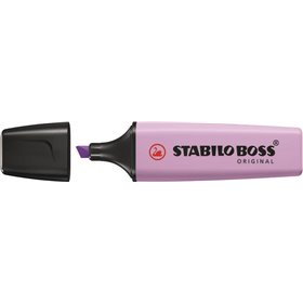Marcador fluorescente pastel Stabilo Boss 70 - Espessura da linha de 2 a 5 mm - Recarregável - Tinta à base de água - Cor violet