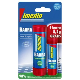 Kit com 2 bastões de cola Imedio (1 de 40g + 1 de 8,2g) - Sem solventes - Laváveis - Ideais para uso escolar