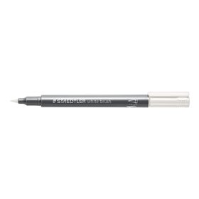 Caneta pincel metálica Staedtler - Ponta pincel tamanho 1 - Aprox. 6 mm - Tinta à base de água - Branca
