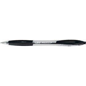 Caneta Esferográfica Retrátil Bic Atlantis Classic - Ponta de 1mm - Corpo Transparente com Área de Apoio para os Pés - Preta