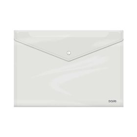 Envelope Dohe com Fecho de Pressão - Formato Paisagem Plus Size - Polipropileno Transparente de 150 Microns - Cor Transparente