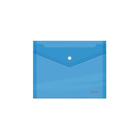 Envelope para documentos Dohe A5 - Fecho de pressão - Polipropileno transparente de 150 mícrons - Azul