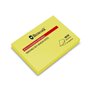 Bloco de notas adesivas Bismark com 100 unidades, 76x127mm - Amarelo Neon