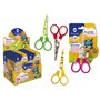 Tesoura Escolar Infantil Decorativa Bismark 13cm - Aço de Liga Extra - Lâminas Decoradas - Cabos de Plástico - Ponta Reta - 4 Mo