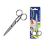 Tesoura de costura Bismark em aço inoxidável, 14 cm - Fixação por parafuso - Pressão constante entre as lâminas - Embalagem blis