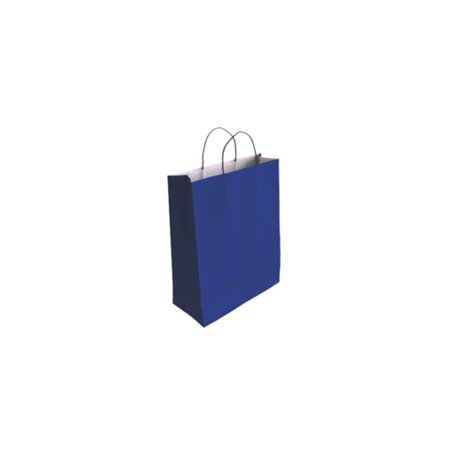 Sacola de papel celulósico Bismark - Medidas: 24x8x18cm - Azul