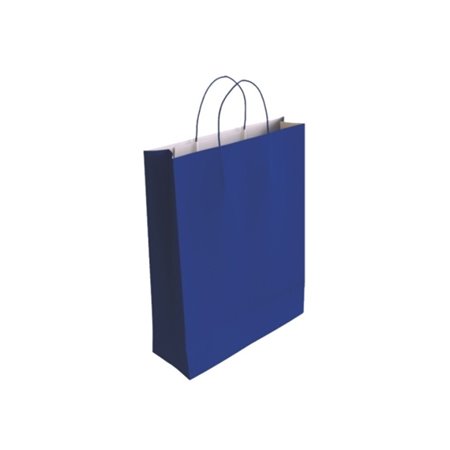 Sacola de papel celulósico Bismark - Medidas: 37x12x27cm - Azul