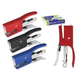 Grampeador Mini Bismark com Alicate + 2000 Grampos - Capacidade de Grampeamento: 15 Folhas - Design Ergonômico - Alta Durabilida