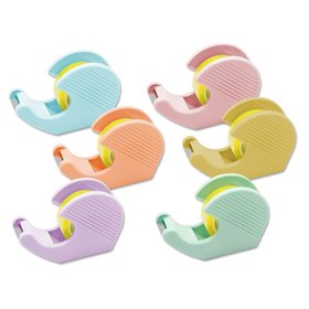 Conjunto de suporte para rolo de fita adesiva Bismark com 2 fitas adesivas de 19 mm x 33 m - Corpo em plástico - Ideal para uso 