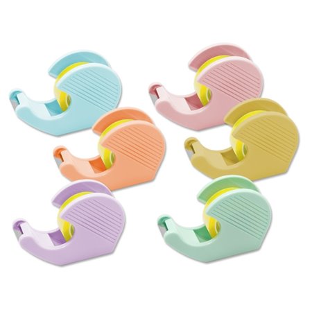 Conjunto de suporte para rolo de fita adesiva Bismark com 2 fitas adesivas de 19 mm x 33 m - Corpo em plástico - Ideal para uso 