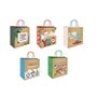 Sacola de papel kraft Bismark com mensagens de Natal - Mede 26x8x24cm - 5 designs diferentes