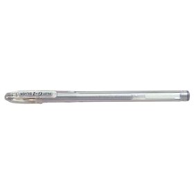 Caneta em gel Pilot G1 - Recarregável - Ponta esferográfica de 0,7 mm - Traço de 0,32 mm - Corpo transparente - Prateada