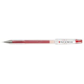 Caneta em gel Pilot G-Tec C4 - Ponta extrafina - Recarregável - Ponta esferográfica de 0,4 mm - Largura do traço de 0,2 mm - Ver