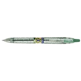 Caneta esferográfica retrátil Pilot B2P Ecoball BeGreen - Ponta redonda de 1 mm - Espessura da linha de 0,27 mm - 86,64% de plás